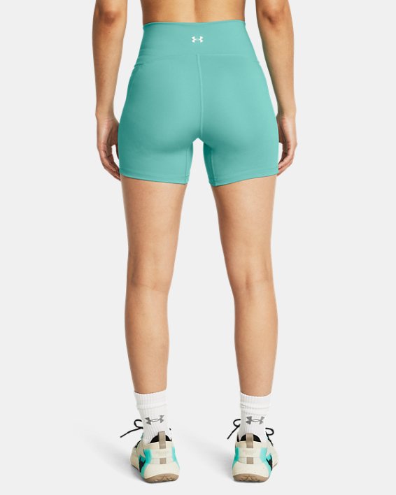 Shorts a medio muslo Project Rock Lets Go Bench To Beach para mujer, Blue, pdpMainDesktop image number 1